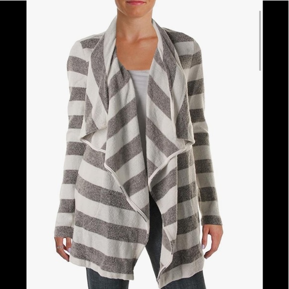 Three Dots Sweaters - COPY - Three Dots Striped Cardigan Gray XS